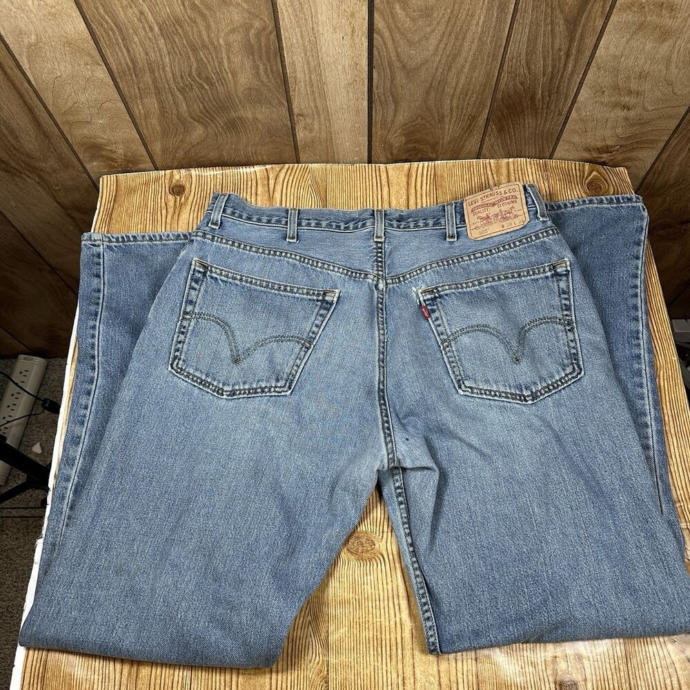 Levi Strauss 505 Regular Fit Straight‎ Leg Jeans W36 L34 Blue Denim